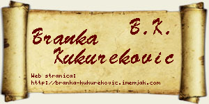 Branka Kukureković vizit kartica